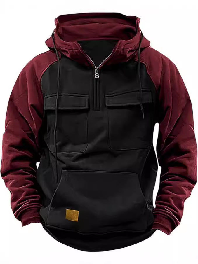 Men's hoodie with functional pockets and sporty cut Lisslune