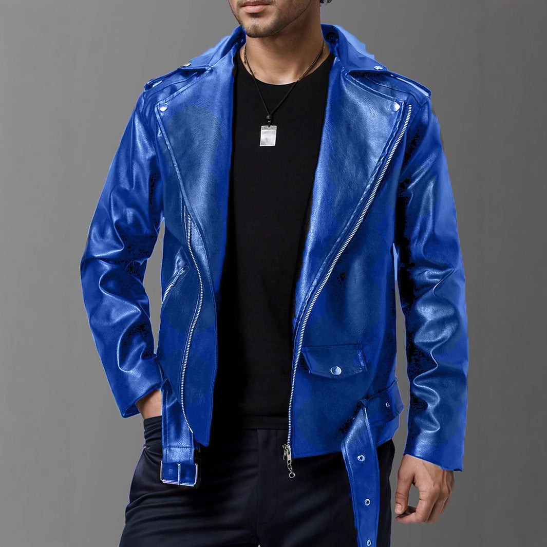 Men's stylish biker jacket made of high-quality real leather Lisslune