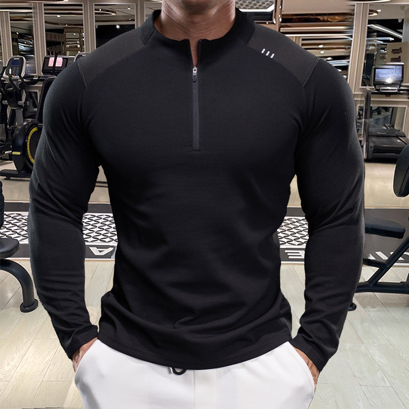 Men's Functional Long Sleeve Shirt with Half Zipper Lisslune