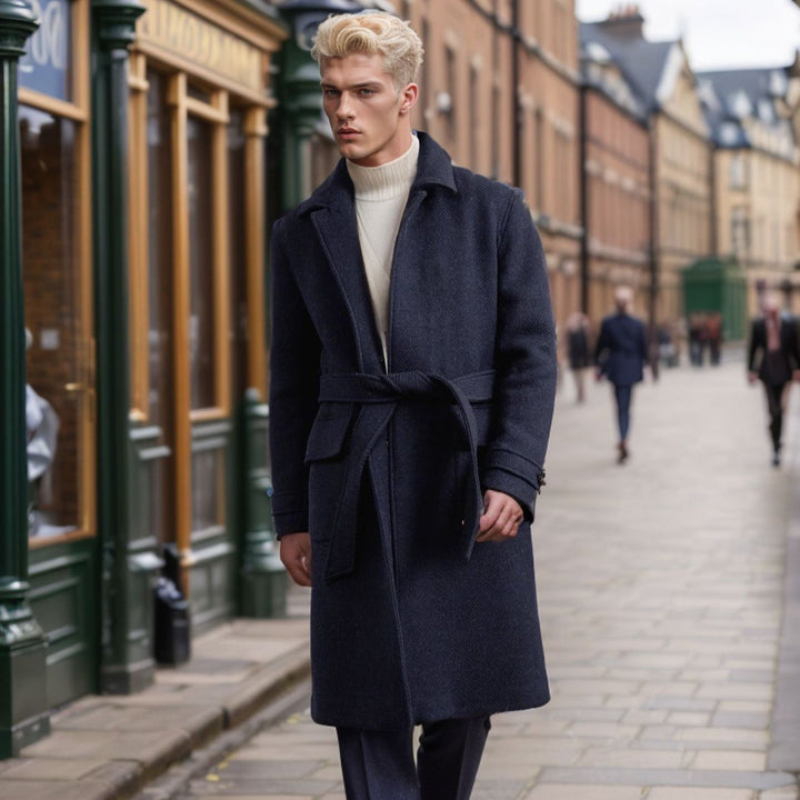Men's elegant Wool Peacoat Lisslune
