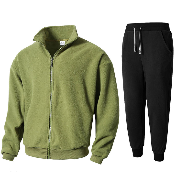 Men's Fleece Relax Suit with High Collar Lisslune