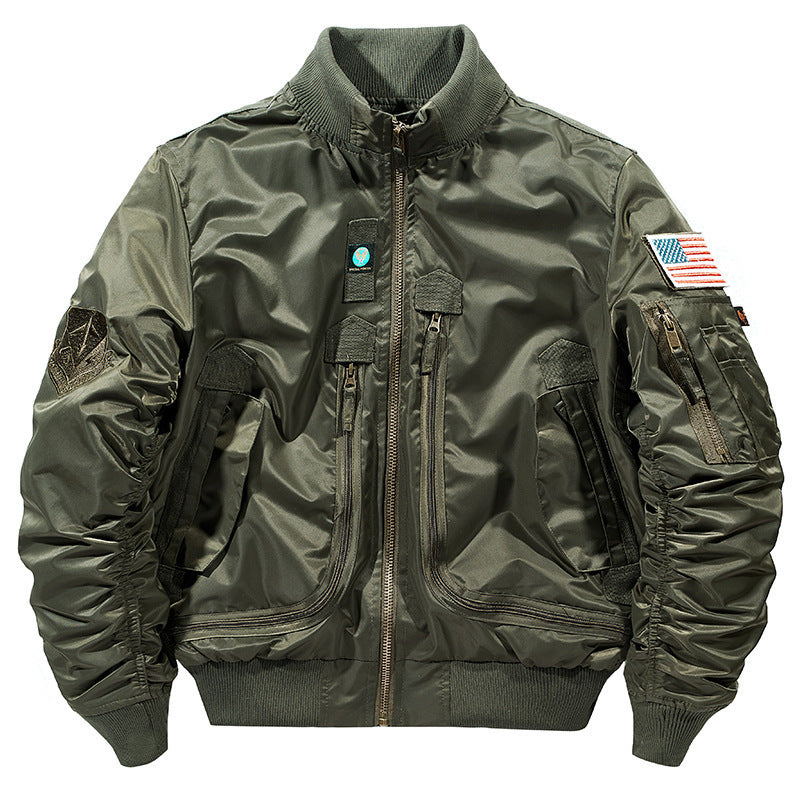 Men's classic bomber jacket with multiple practical pockets Lisslune