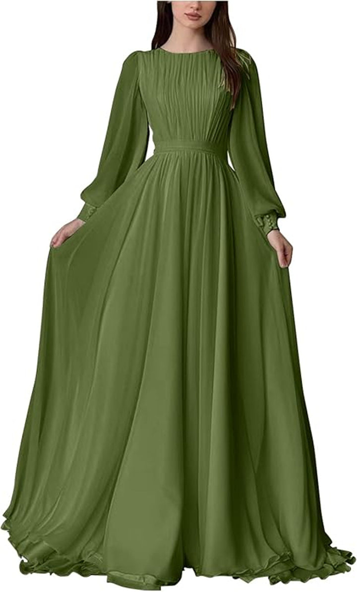 Women's Maxi Party Dress with Long Flowing Sleeves and Lace Accents Lisslune