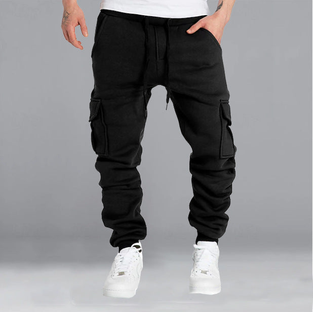 Men's stylish cargo pants with elastic waistband and practical side pockets Lisslune