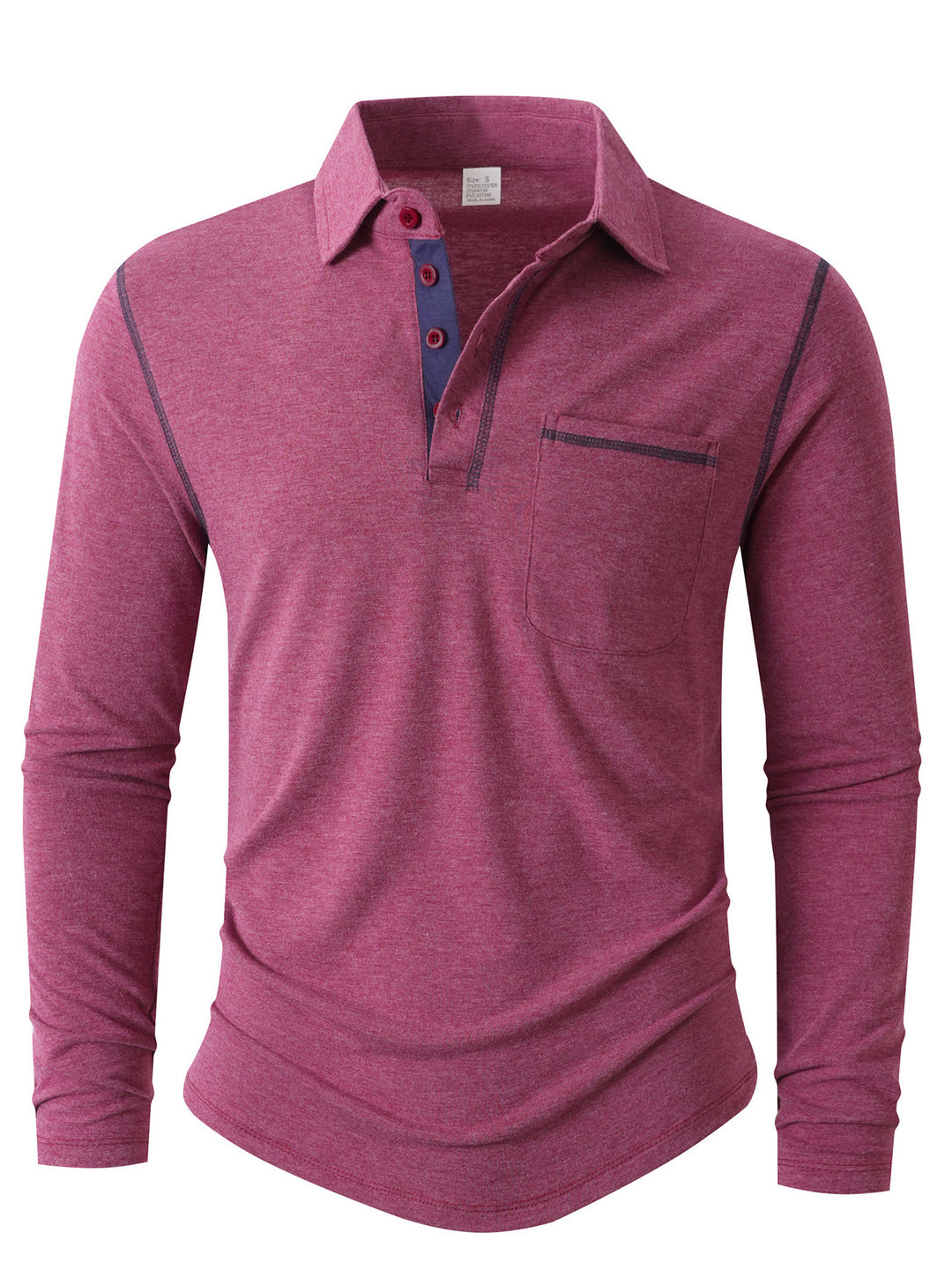Men's Long Sleeve Polo Shirt Lisslune