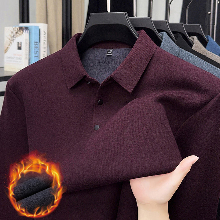 Men's Long Sleeve Polo Shirt Lisslune