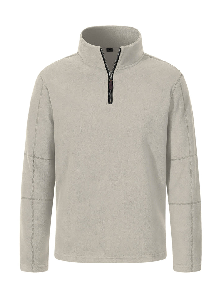 Men's fleece jacket with high collar and practical zipper Lisslune