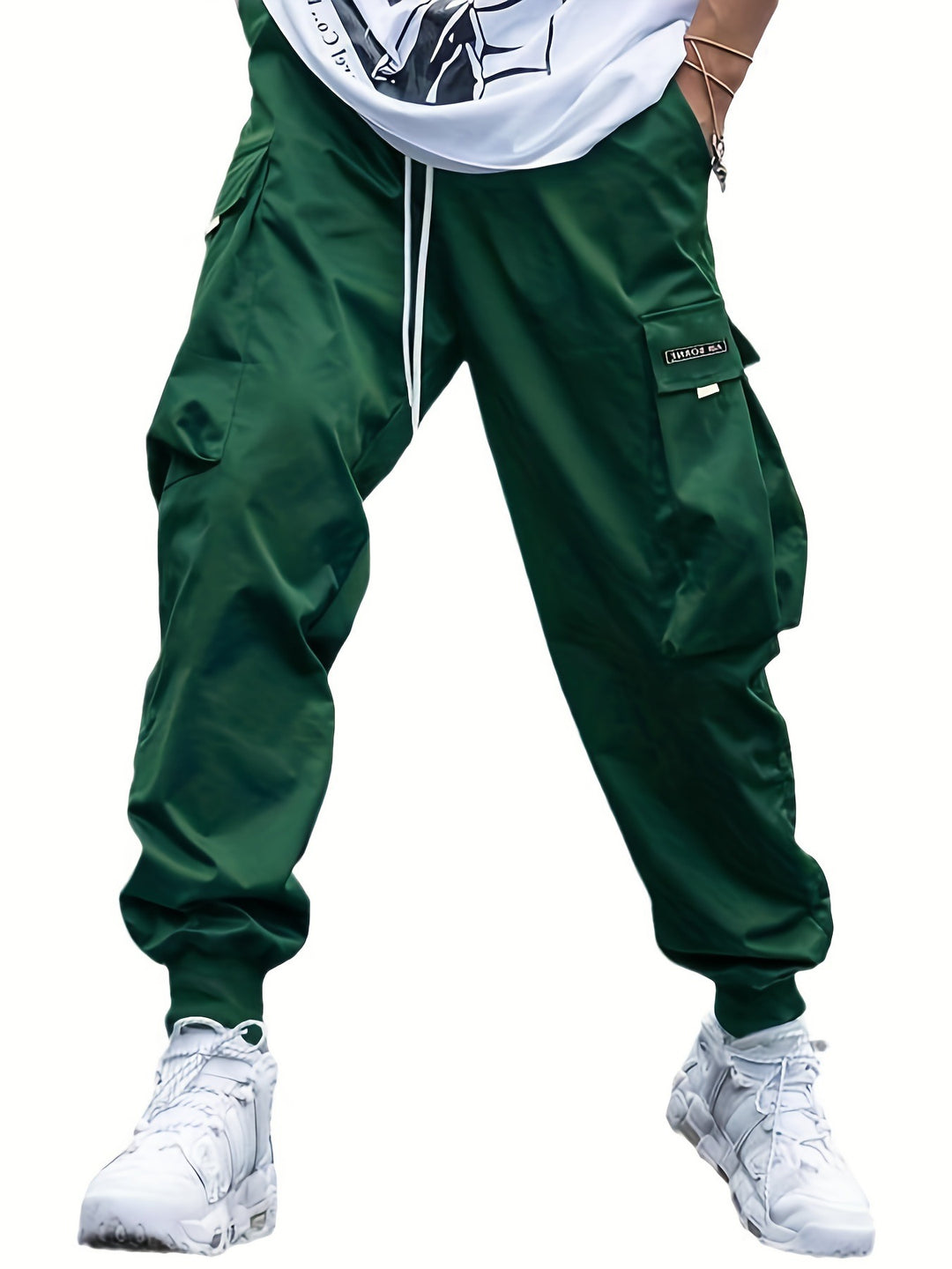 Men's cargo pants with side pockets and elastic waistband Lisslune