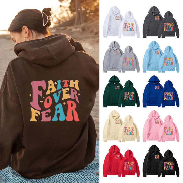 Women's hoodie with creative lettering and soft inner fleece Lisslune