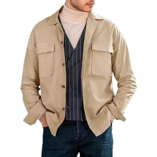 Men's casual utility jacket with practical pockets and modern cut Lisslune