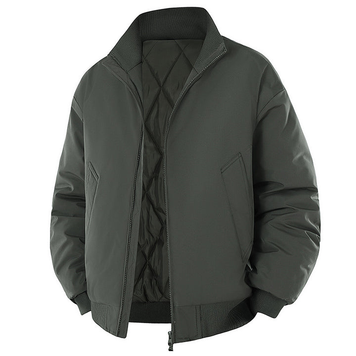 Men's Stylish Quilted Jacket with High Collar Lisslune