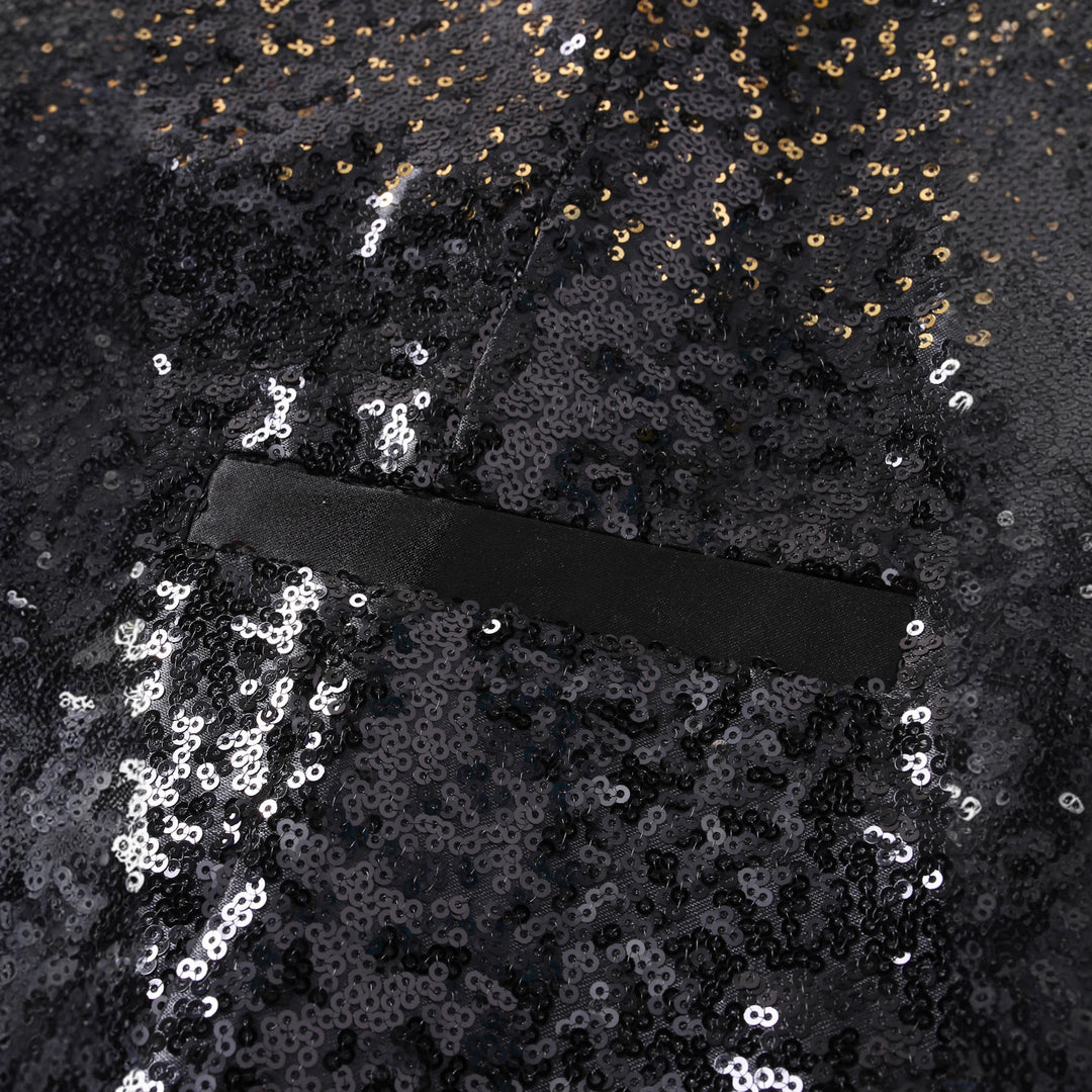 Men's Elegant Sequin Vest with Classic Cut and Luxurious Shine Lisslune