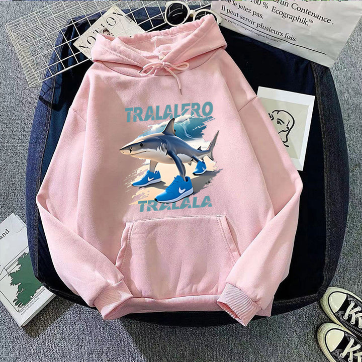 Women's hoodie with funny shark motif and graphic elements Lisslune