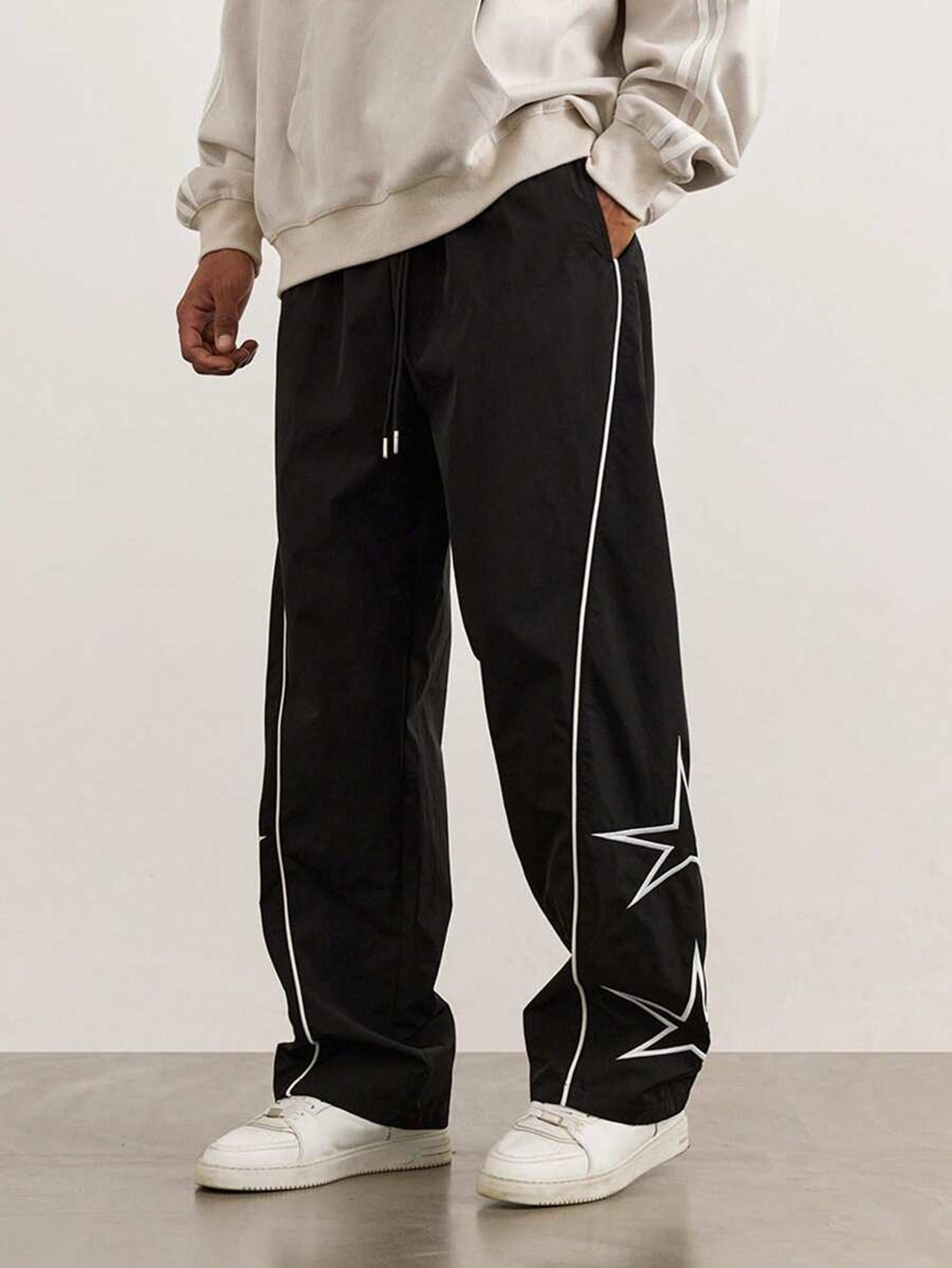 Men's casual chino pants with star pattern Lisslune