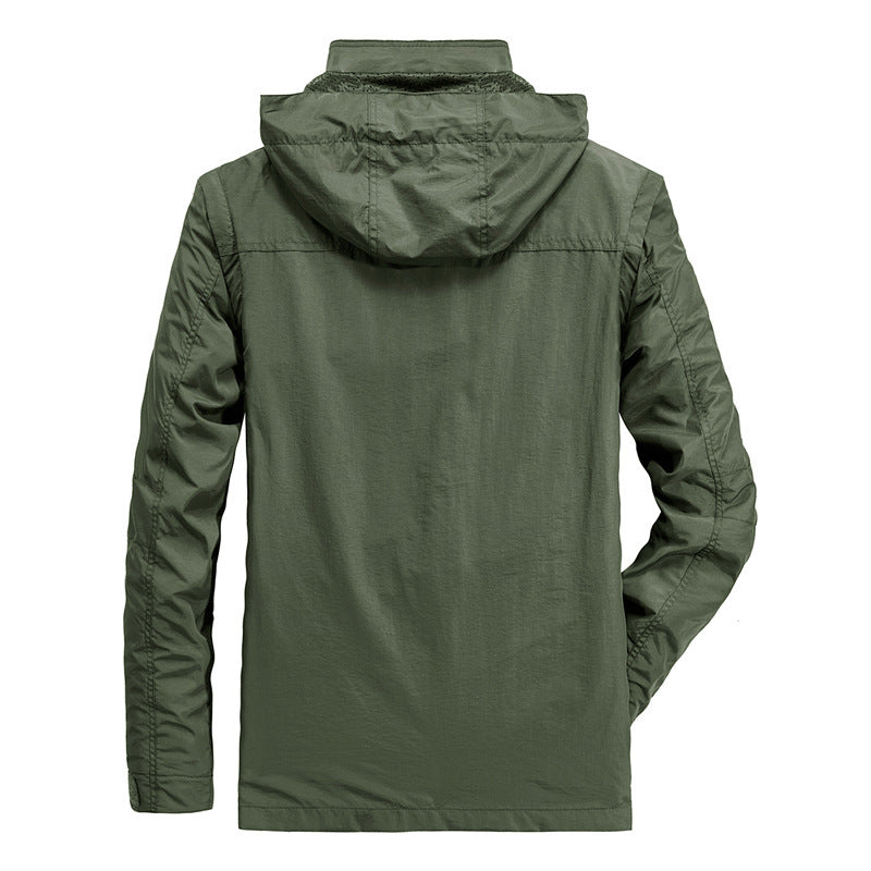 Men's Outdoor Jacket with Warm Lining and Multifunctional Pockets Lisslune