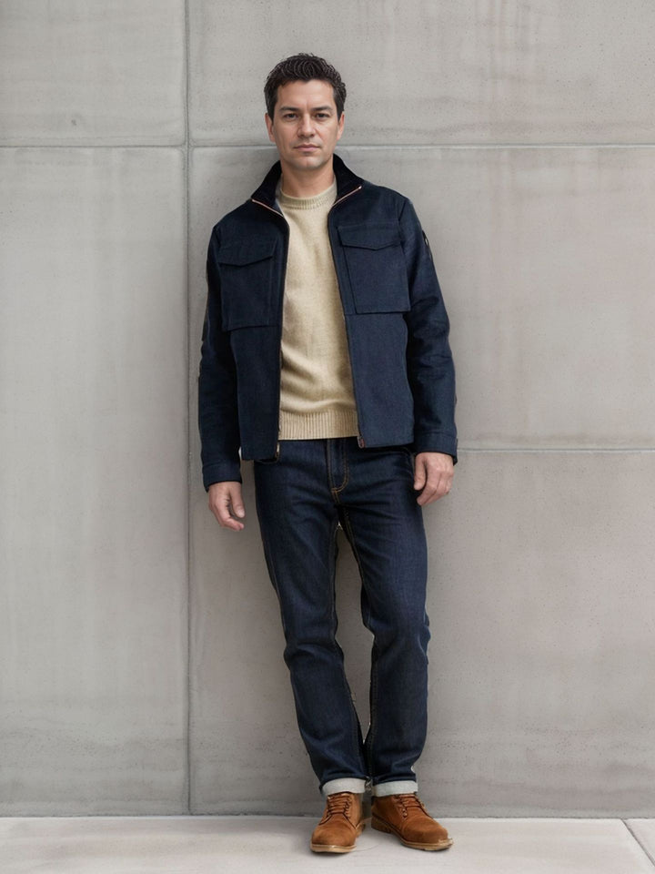 Men's utility jacket with practical pockets and modern design Lisslune