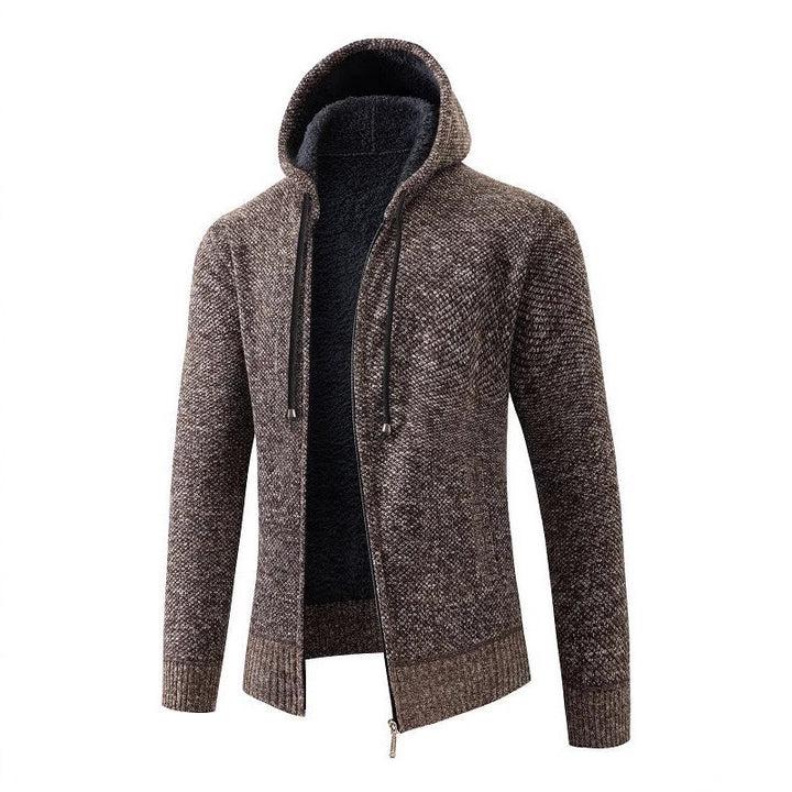 Men's cozy fleece jacket with hood Lisslune