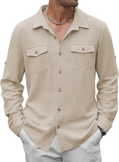 Men's classic casual shirt with two chest pockets Lisslune