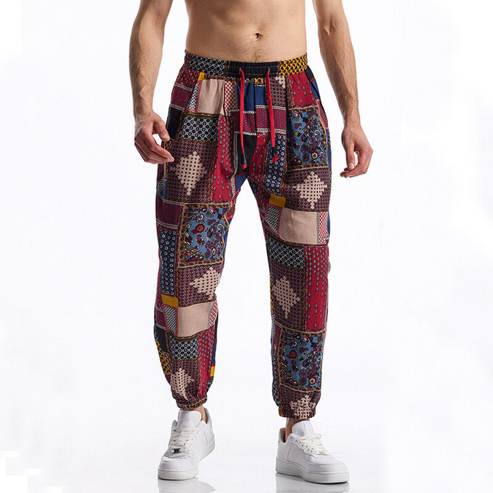 Men's joggers with modern patchwork design Lisslune