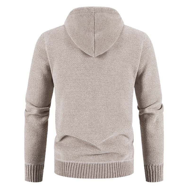 Men's cardigan with hood and textured design Lisslune