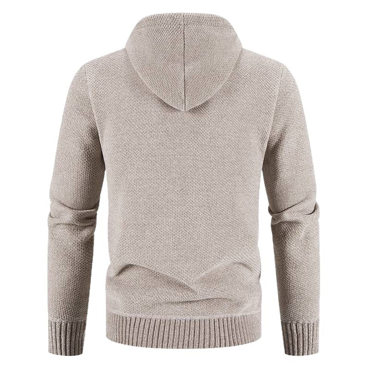Men's cardigan with hood and textured design Lisslune