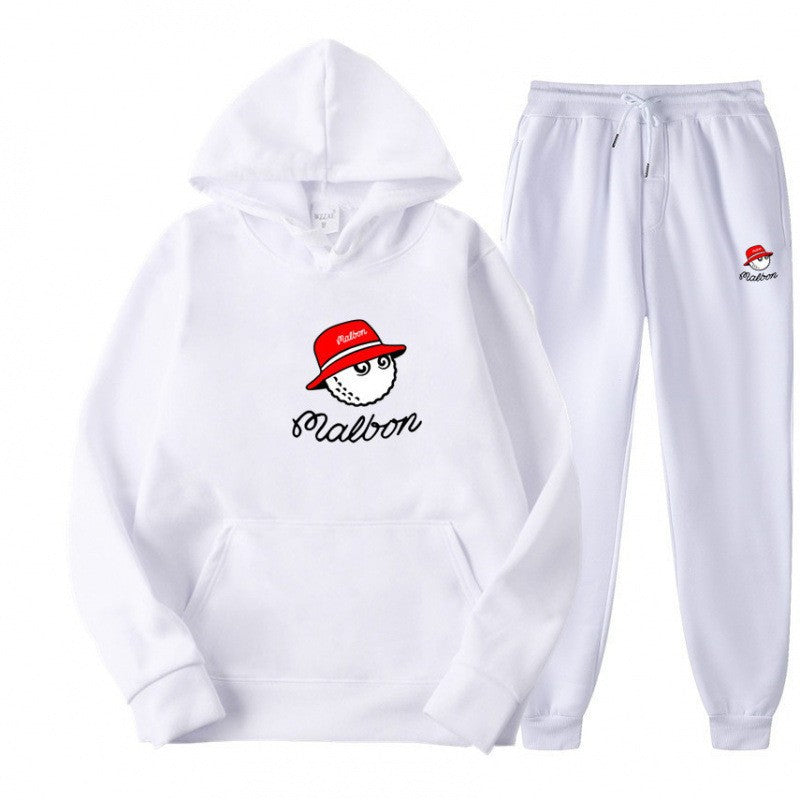 Women's leisure hoodie suit with playful graphic design and practical pockets Lisslune
