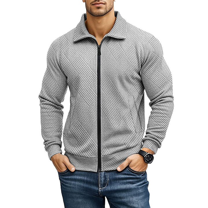Men's comfortable and stylish hooded jacket with textured fabric Lisslune