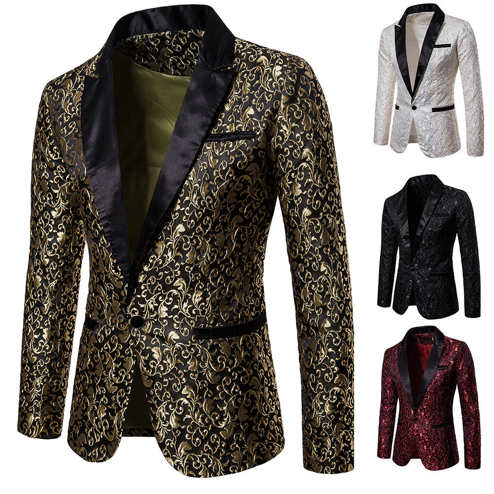 Men's elegant blazer with floral patterns Lisslune