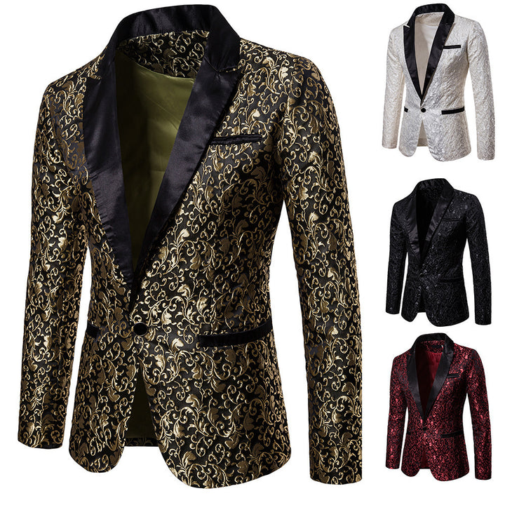 Men's elegant blazer with floral patterns Lisslune