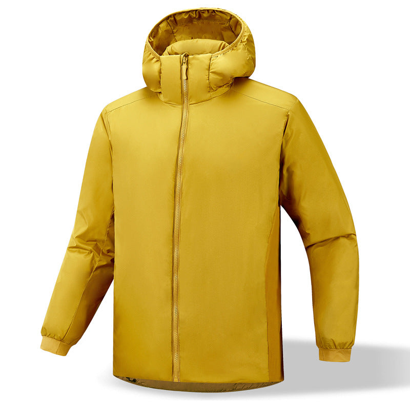 Men's insulating transitional jacket with adjustable hood and elastic sleeve cuffs Lisslune