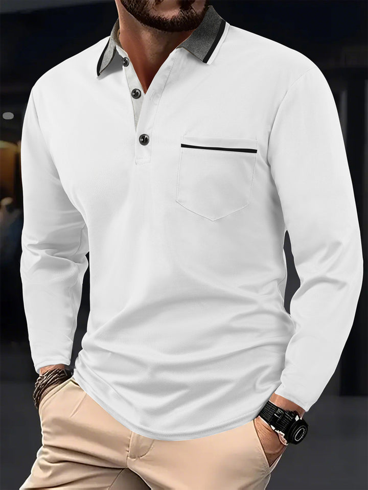 Men's polo shirt with modern color and collar contrast Lisslune
