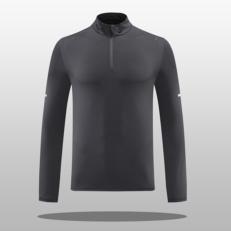 Men's functional long-sleeve shirt with zipper and breathable material Lisslune