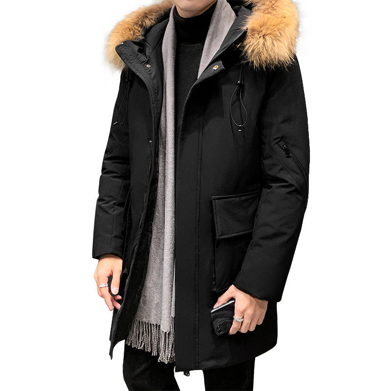 Men's insulated winter jacket with removable hood Lisslune
