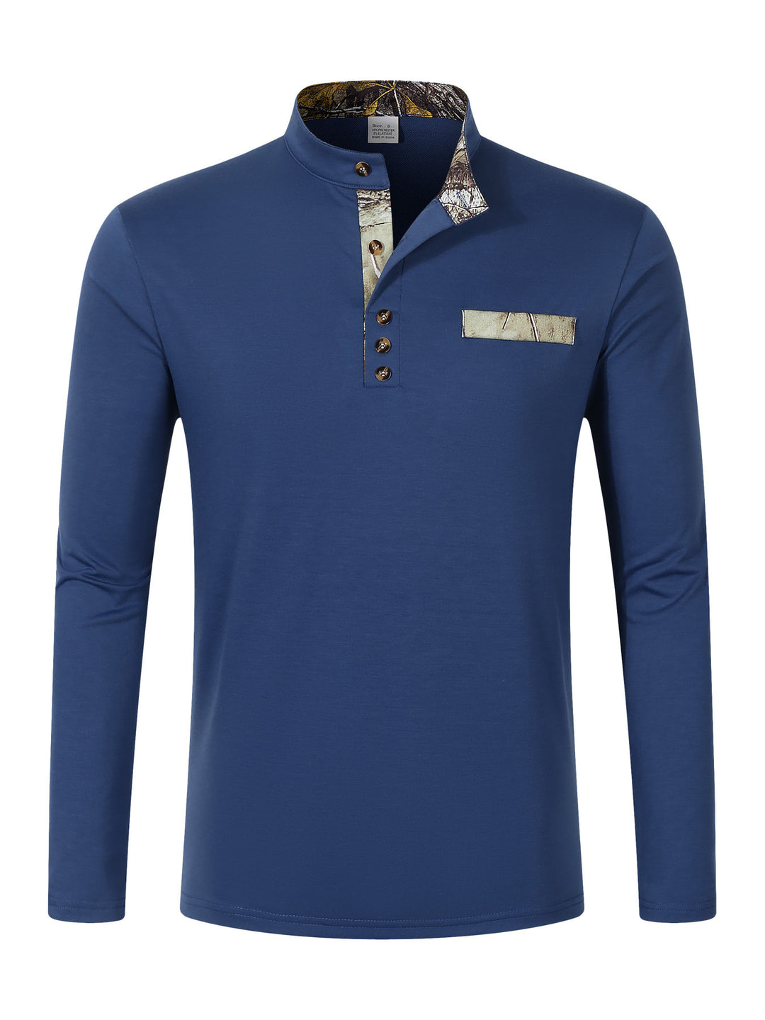 Men's Elegant Long Sleeve Shirt with Creative Collar Lisslune