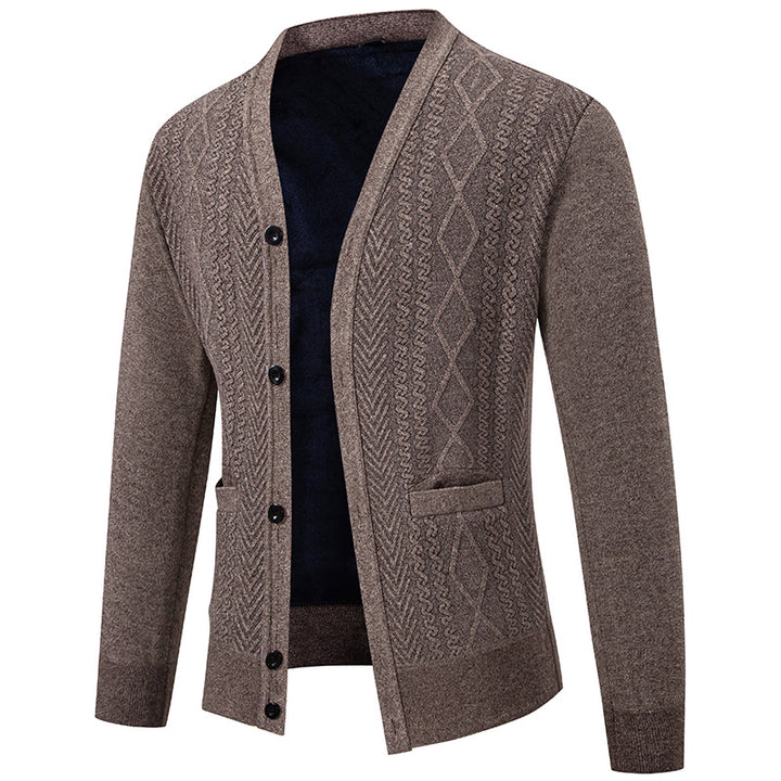 Men's cardigan with textured design and button closure Lisslune