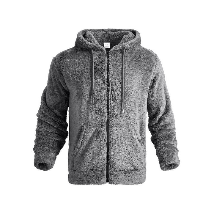 Men's fleece jacket with hood and soft inner fabric Lisslune