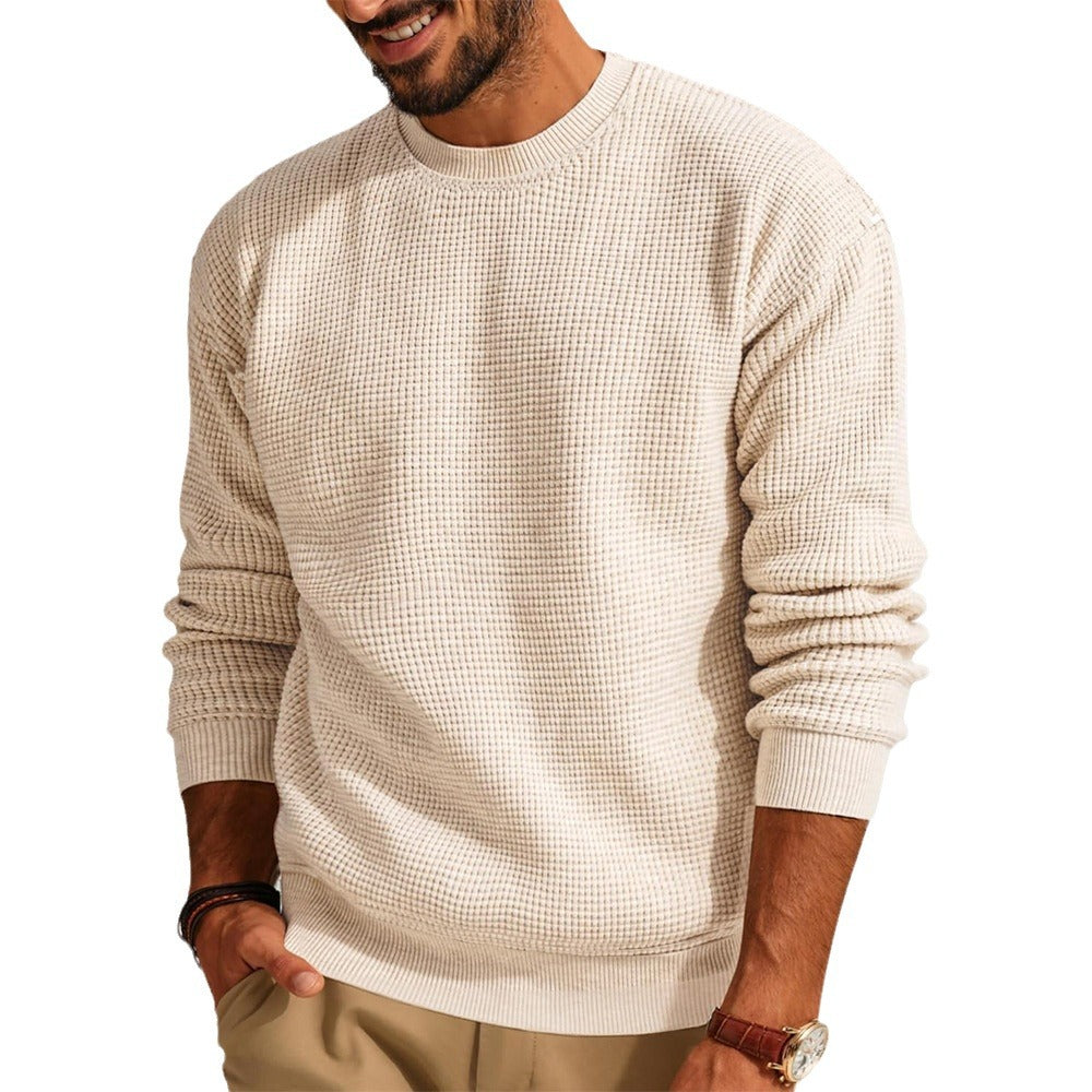 Men's Structured Sweatshirt with Round Neck Lisslune
