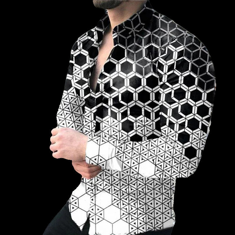 Men's shirt with striking polka dot pattern Lisslune