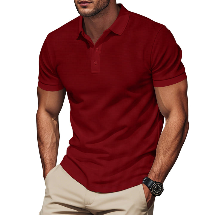 Men's polo shirt with textured design and comfortable collar Lisslune