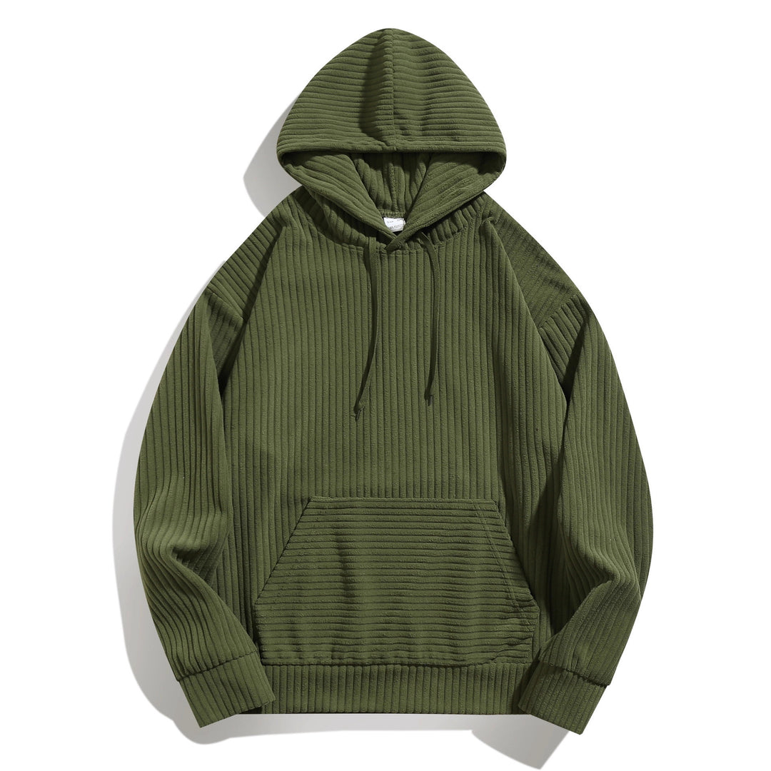 Men's hoodie with textured ribbed texture and practical pockets Lisslune
