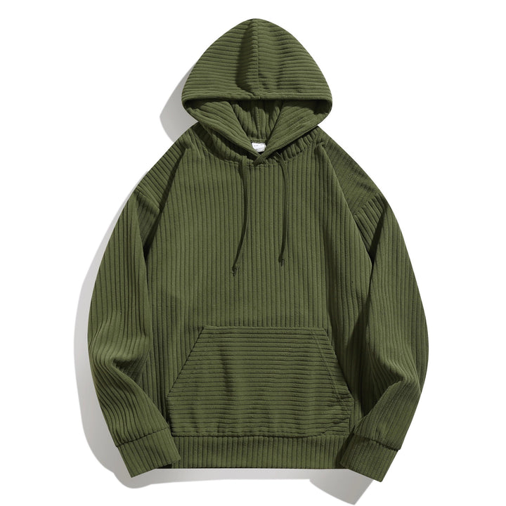 Men's hoodie with textured ribbed texture and practical pockets Lisslune