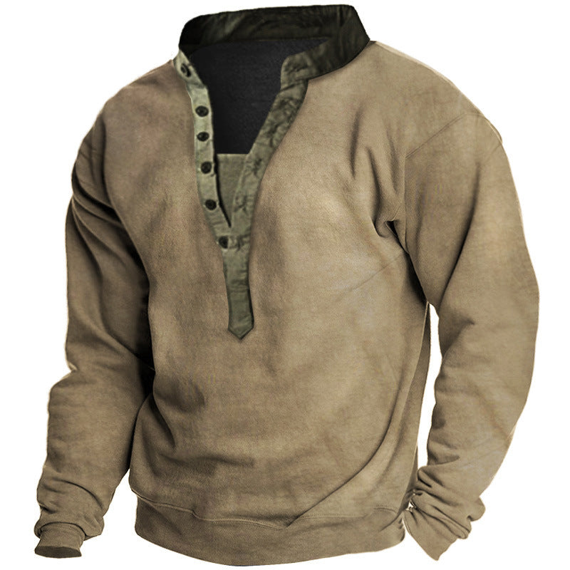 Men's long sleeve shirt with elegant button closure and practical chest pocket Lisslune