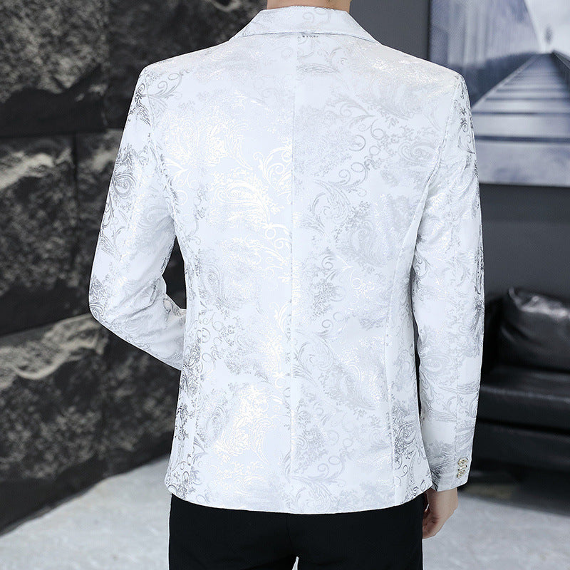 Men's Elegant Jacquard Blazer with Modern Details Lisslune
