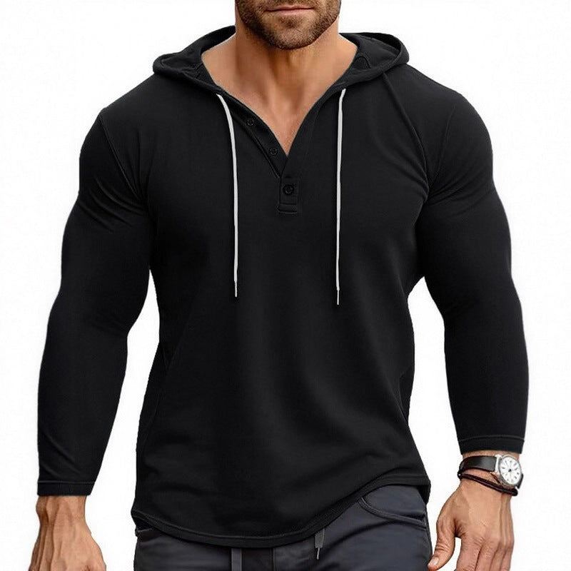 Men's hooded shirt with modern button closure and breathable fabric Lisslune