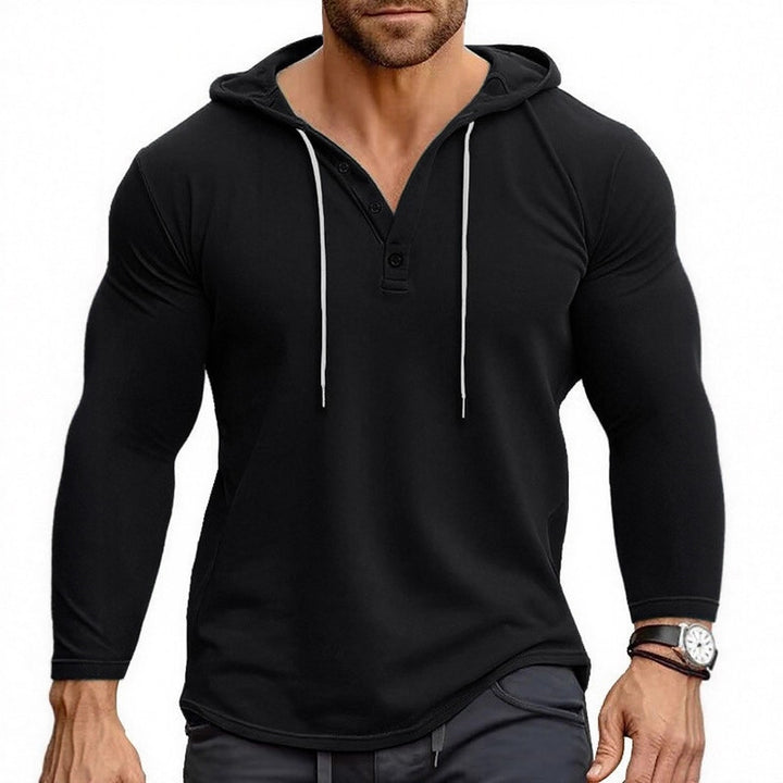 Men's hooded shirt with modern button closure and breathable fabric Lisslune