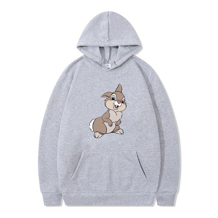 Women's hooded sweatshirt with cute rabbit design and comfortable kangaroo pockets Lisslune