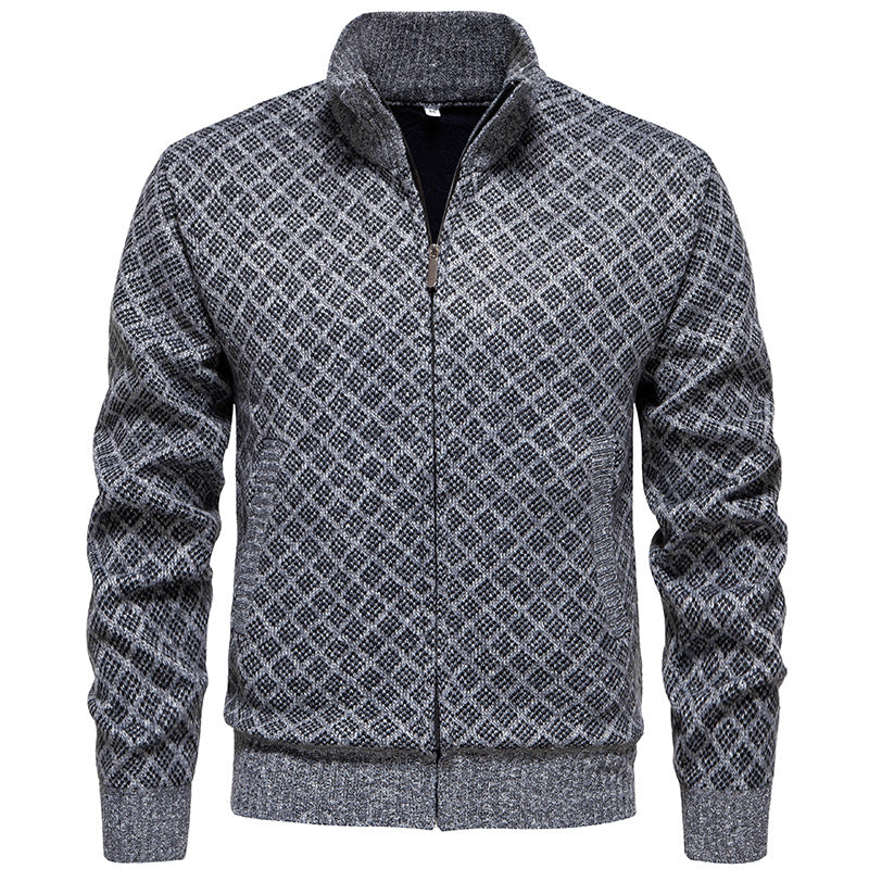Men's sporty cardigan with modern pattern Lisslune