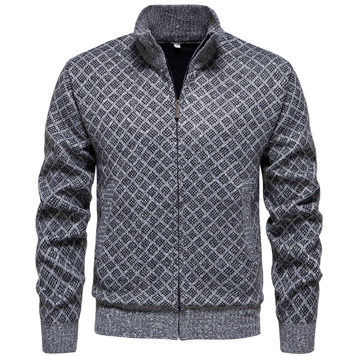 Men's sporty cardigan with modern pattern Lisslune