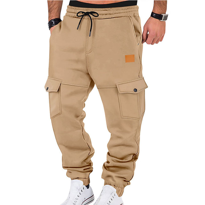 Men's Cargo Jogging Pants with Elastic Waistband and Practical Pockets Lisslune