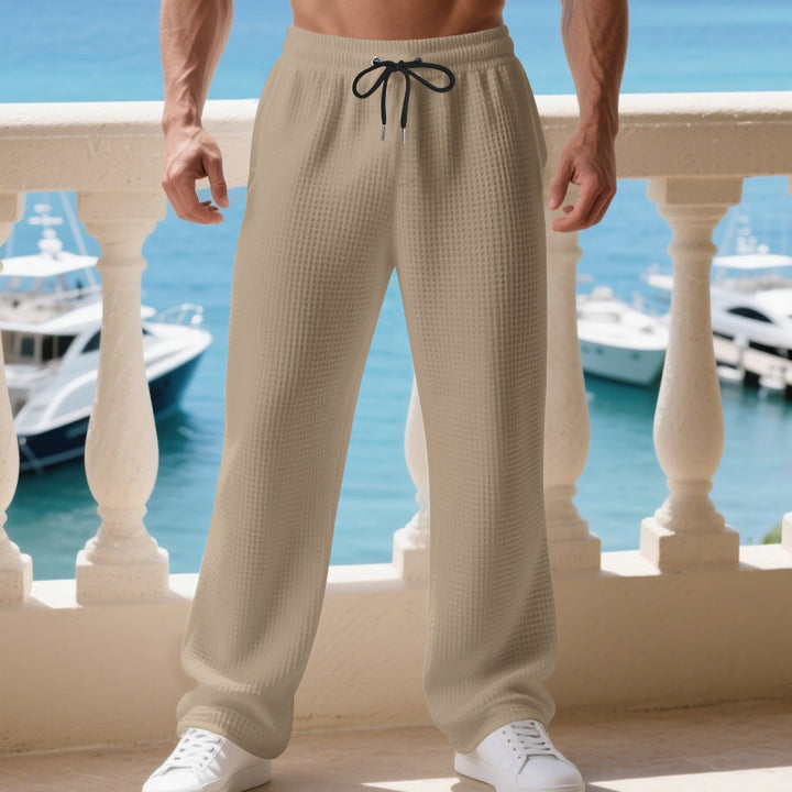 Men's casual training pants with elastic waistband and breathable properties Lisslune